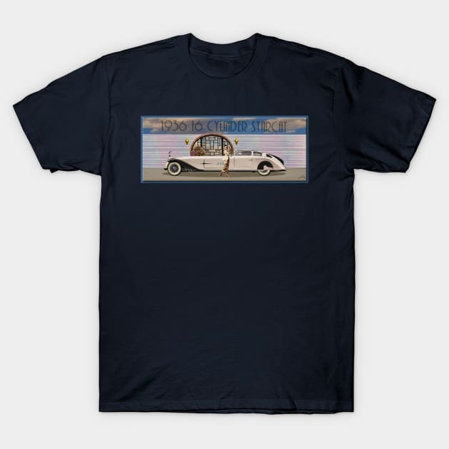 1936 16 Cylinder Starcat T-Shirt by rgerhard